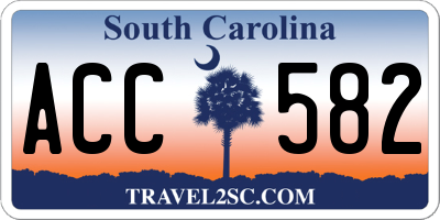 SC license plate ACC582