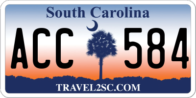 SC license plate ACC584