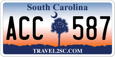 SC license plate ACC587