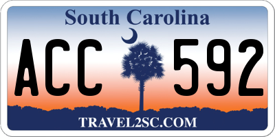 SC license plate ACC592
