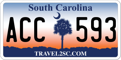 SC license plate ACC593
