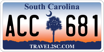 SC license plate ACC681