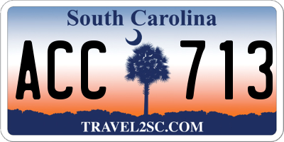 SC license plate ACC713