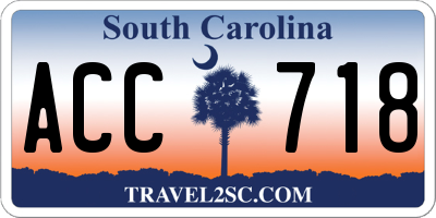 SC license plate ACC718
