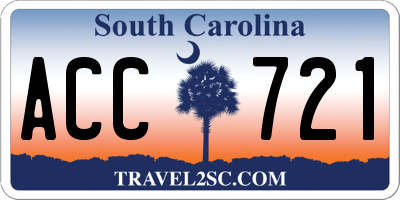 SC license plate ACC721