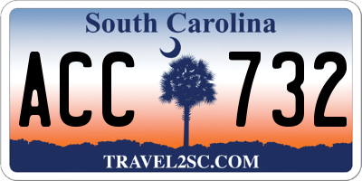 SC license plate ACC732