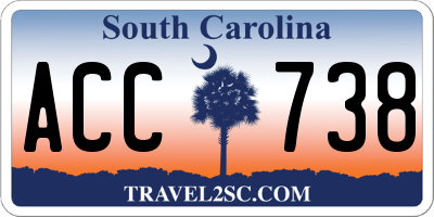 SC license plate ACC738