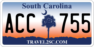 SC license plate ACC755