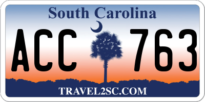 SC license plate ACC763