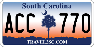 SC license plate ACC770