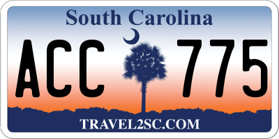 SC license plate ACC775