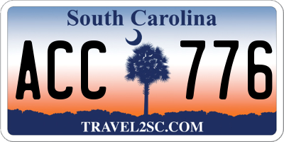 SC license plate ACC776