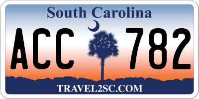 SC license plate ACC782