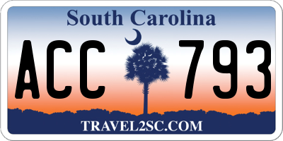 SC license plate ACC793