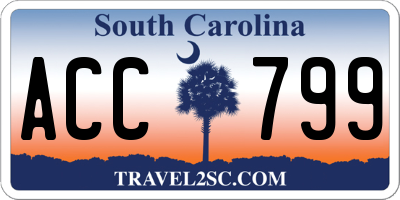 SC license plate ACC799