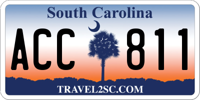 SC license plate ACC811