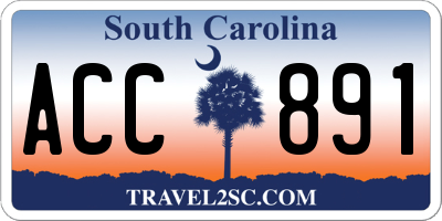 SC license plate ACC891
