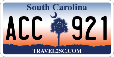 SC license plate ACC921
