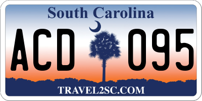 SC license plate ACD095