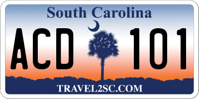 SC license plate ACD101