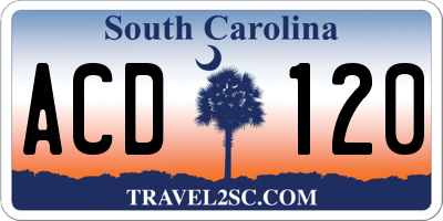 SC license plate ACD120