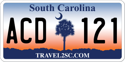 SC license plate ACD121