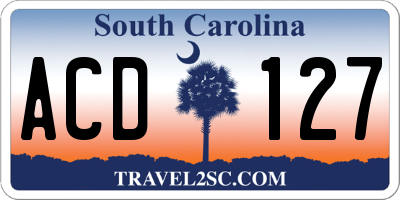 SC license plate ACD127