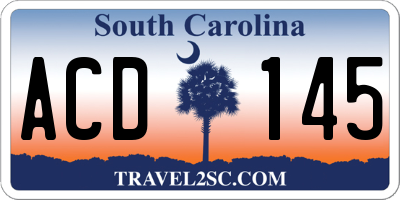 SC license plate ACD145