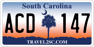SC license plate ACD147