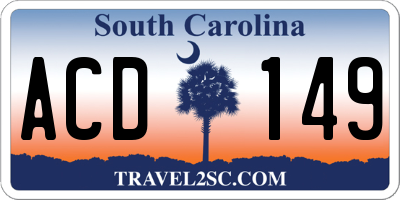 SC license plate ACD149