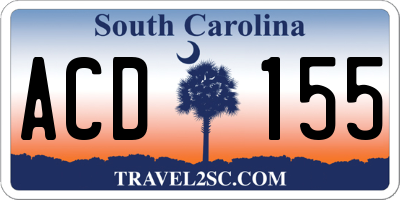 SC license plate ACD155