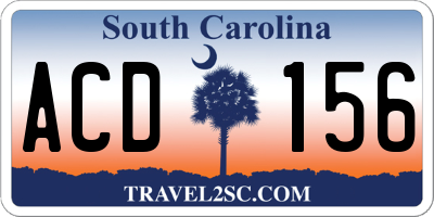 SC license plate ACD156
