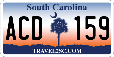 SC license plate ACD159