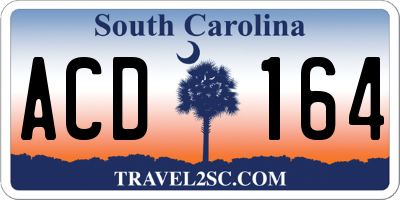 SC license plate ACD164