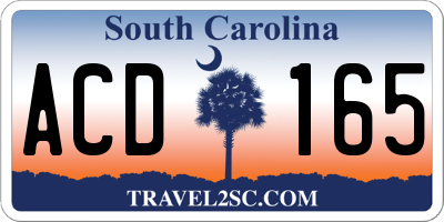 SC license plate ACD165