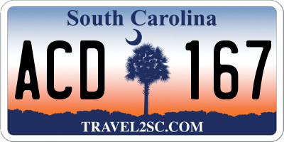 SC license plate ACD167