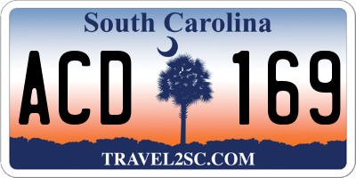 SC license plate ACD169