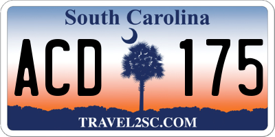 SC license plate ACD175