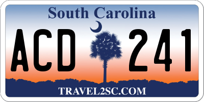 SC license plate ACD241