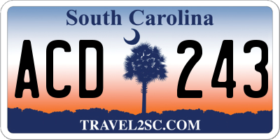 SC license plate ACD243