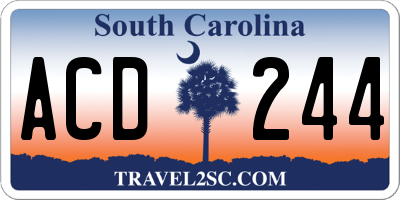 SC license plate ACD244