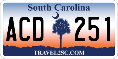 SC license plate ACD251