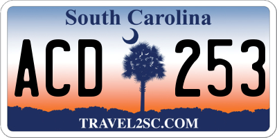 SC license plate ACD253