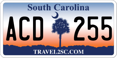 SC license plate ACD255