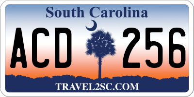 SC license plate ACD256