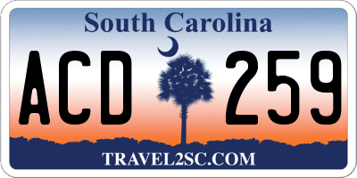 SC license plate ACD259