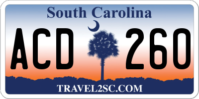 SC license plate ACD260