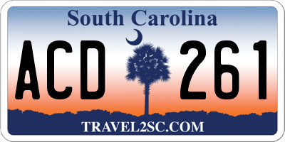 SC license plate ACD261