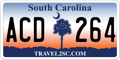 SC license plate ACD264
