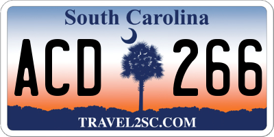 SC license plate ACD266